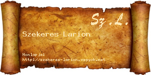 Szekeres Larion névjegykártya