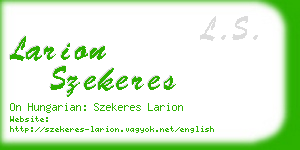 larion szekeres business card